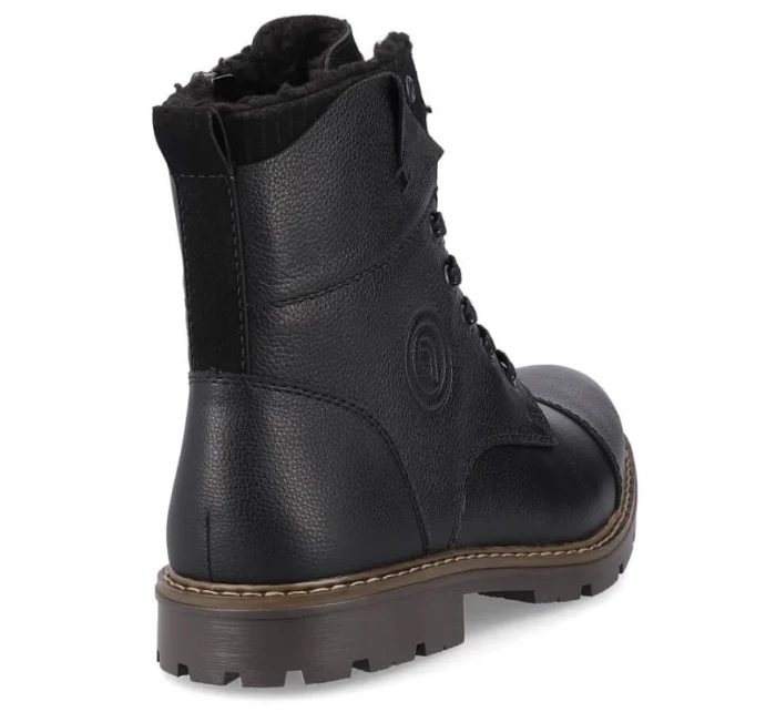 Rieker M RKR296A vlněné zateplené kožené boty černé