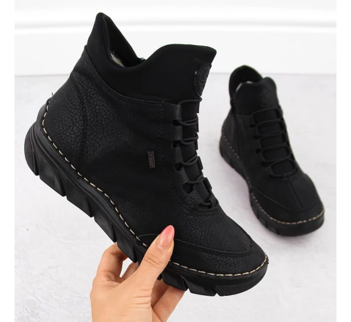 Dámské černé zateplené boty model 21904592 - Rieker