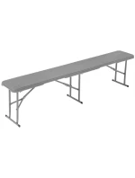 CATERINGOVÁ LAVICE SKLÁDACÍ 183X28X43CM ŠEDÁ