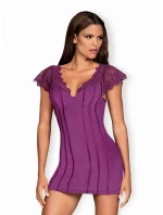 Výjimečná košilka Moketta chemise purple - Obsessive