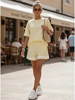 Dámská letní souprava s šortkami žlutá FashionStreet AY1164