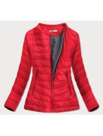 Červená prošívaná bunda s kulatým výstřihem model 16143411 - LHD Červená prošívaná bunda s kulatým výstřihem model 16143411 - LHD