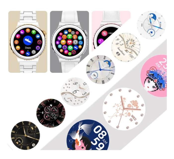 Dámské chytré hodinky Rubicon RNCE92 PRO White/2 x Strap SMARUB171 Dámské chytré hodinky Rubicon RNCE92 PRO White/2 x Strap SMARUB171