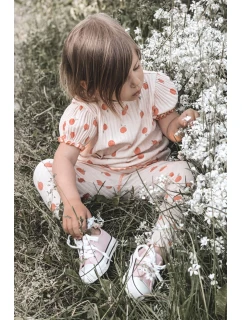 Dětské Brokátové Tenisky Růžové Bling-Bling