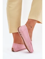 Dámské semišové mokasíny světle růžové model 21625549 - Boto