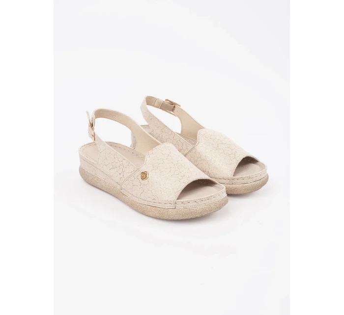 Trendy  sandály hnědé dámské na plochém podpatku