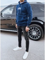 Pánská tmavě modrá mikina s potiskem FashionStreet BX5661