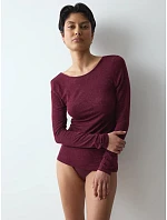 Beauty Layers Top LSL Lurex - Claret - TRIUMPH Claret - TRIUMPH