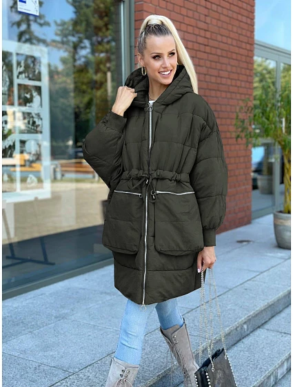 ZIMOWA KURTKA DAMSKA KHAKI model 21242722 - FLY LUXURY