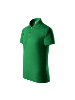 Dětská polokošile Pique (trávově zelená)