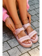 Dámské sandály na platformě Big Star NN274753 růžové Dámské sandály na platformě Big Star NN274753 růžové