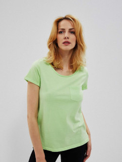 Jednoduché tričko s kapsou - zelené