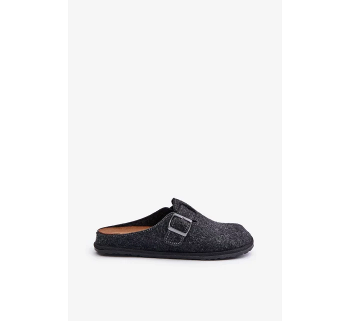 Pohodlné Pánské Pantofle S Přezkou Inblu Grafitové