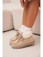 Dámské sněhule D.Franklin z přírodního semiše – světle béžové Dámské sněhule D.Franklin z přírodního semiše – světle béžové