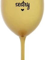 KÁMOŠKY - SESTRY - zlatá sklenice na víno 350 ml