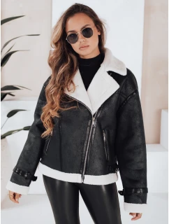Dámská bunda z ovčí kůže černá FashionStreet TY5125