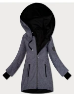 Tenká tmavě modrá pruhovaná dámská bunda s podšívkou S'West (B8541-26)