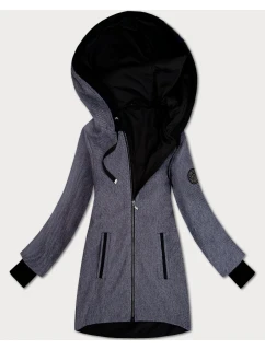 Tenká tmavě modrá pruhovaná dámská bunda s podšívkou S'West (B8541-26)