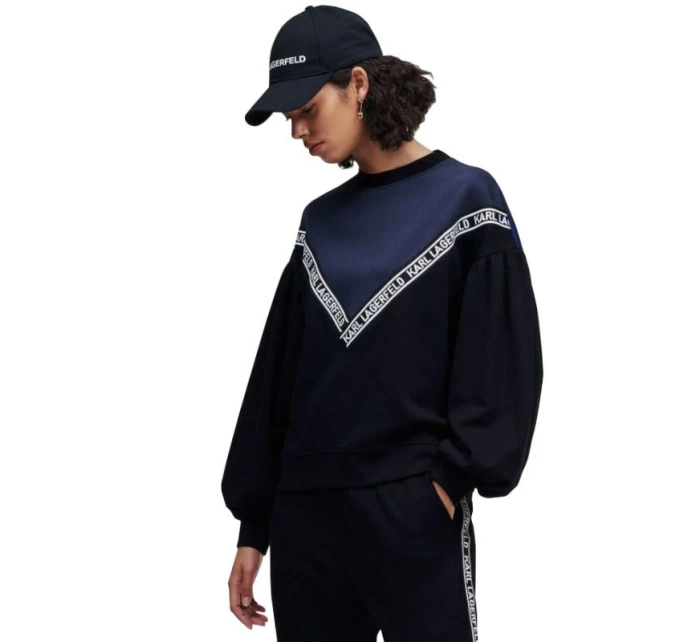 KARL LAGERFELD DÁMSKÁ DVOUBAREVNÁ MIKINA S LOGEM