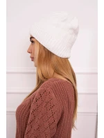 Fleecová čepice Anna model 18750149 bílá - K-Fashion Fleecová čepice Anna model 18750149 bílá - K-Fashion