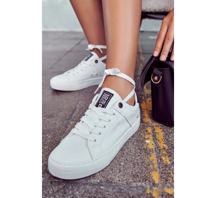 Kožené tenisky Big Star JJ274211 bílé a Černá