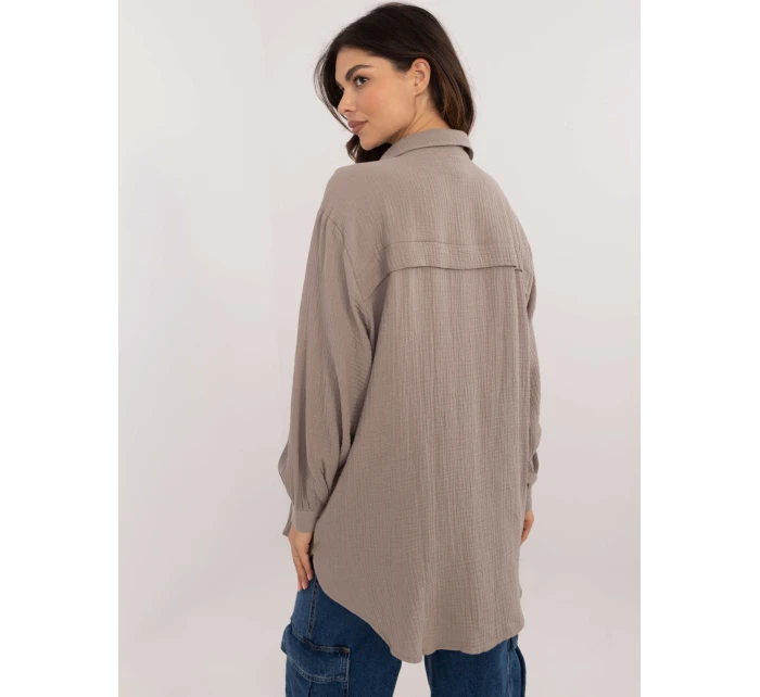 Koszula model 20613975 ciemny bezowy - FPrice