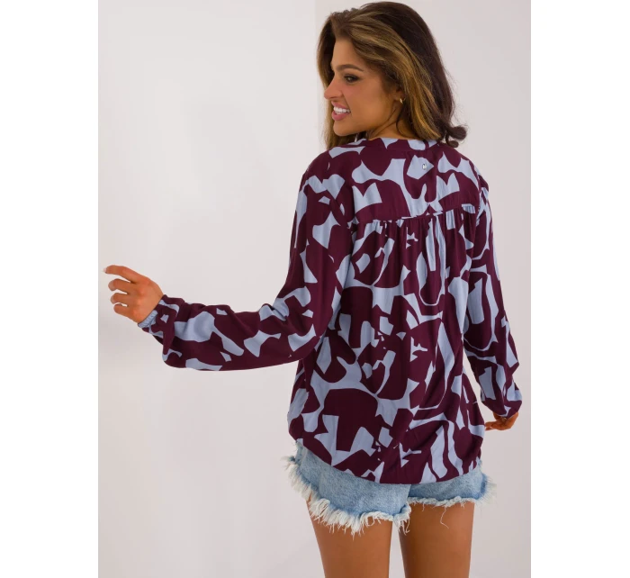 Bluzka model 20235229 bordowy - FPrice Bluzka model 20235229 bordowy - FPrice