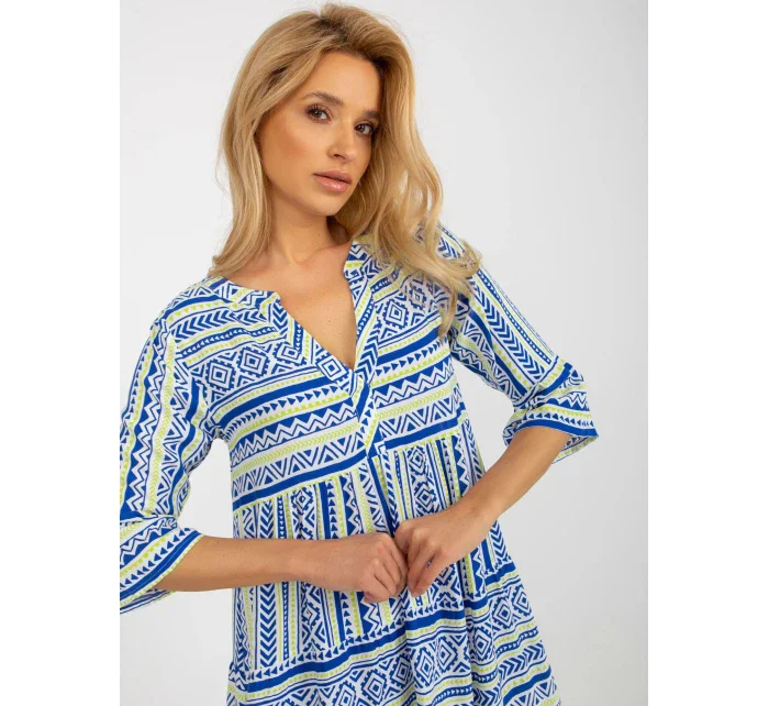 Dámské šaty model 18132732 tmavě modré - FPrice Dámské šaty model 18132732 tmavě modré - FPrice