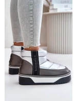 Nízké sněhule na silné podrážce D.Franklin Stříbrné Nízké sněhule na silné podrážce D.Franklin Stříbrné