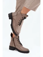 Dámské kotníkové boty na podpatku Vinceza – šedé Dámské kotníkové boty na podpatku Vinceza – šedé