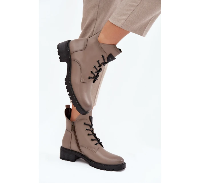 Dámské kotníkové boty na podpatku Vinceza – šedé Dámské kotníkové boty na podpatku Vinceza – šedé