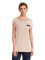 Krátká dámská noční košile BEIGE S  model 16257625 - Vamp