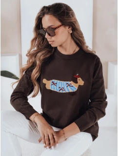 Dámský svetr CHICPAWS s aplikací hnědého psa FashionStreet MY2544