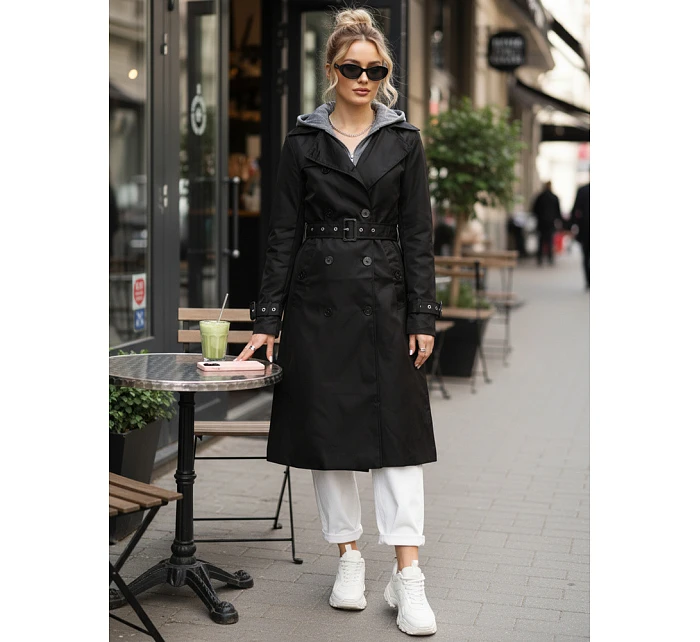 damski z kapturem czarny model 22092203 - FashionStreet