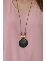 Oversized halenka s přívěskem tmavě růžová