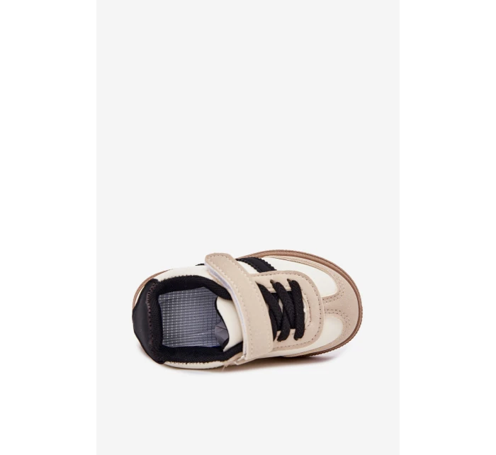 Sportovní Obuv Tenisky Dětské Na Suchý Zip Béžové model 21700597 - Boto Sportovní Obuv Tenisky Dětské Na Suchý Zip Béžové model 21700597 - Boto