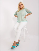 Bluzka LK BZ model 22188171 mietowy - FPrice Bluzka LK BZ model 22188171 mietowy - FPrice
