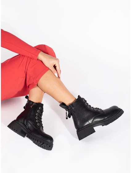 Pěkné černé kotníčkové boty dámské platforma Pěkné černé kotníčkové boty dámské platforma