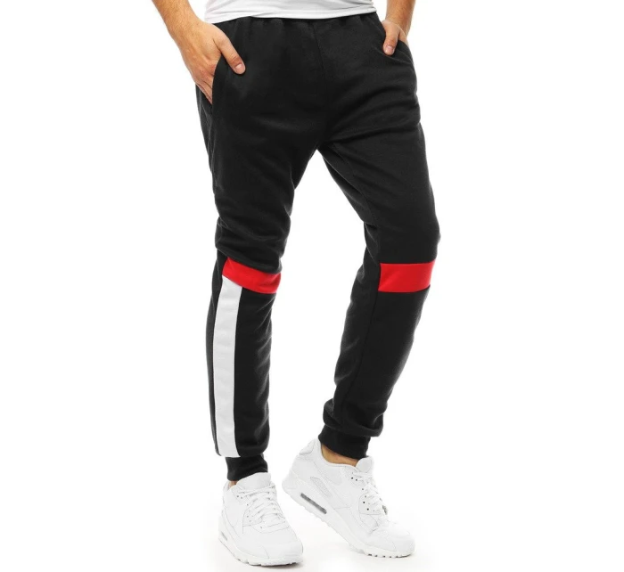 Pánské černé tepláky FashionStreet UX3542 Pánské černé tepláky FashionStreet UX3542