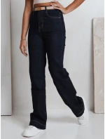 Dámské džíny s širokými nohavicemi tmavě modré FashionStreet UY2775