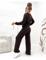 Dvoudílný úpletový komplet v čokoládové barvě model 21470484 - Moon