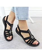 Dámské sandály černé model 22068356 - Rieker Dámské sandály černé model 22068356 - Rieker