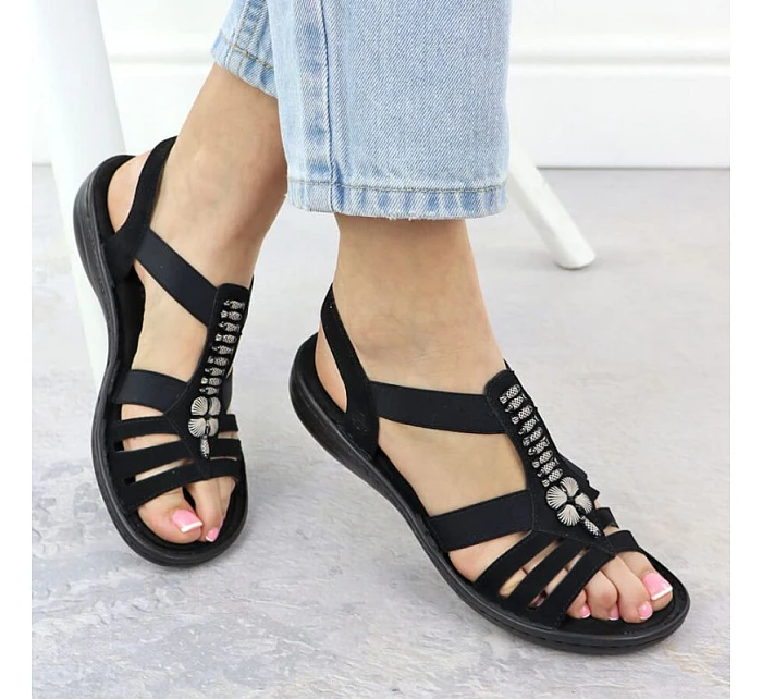 Dámské sandály černé model 22068356 - Rieker Dámské sandály černé model 22068356 - Rieker