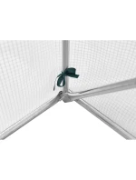 ZAHRADNÍ TUNEL 200x200x200 cm PE BÍLÁ OCELOVÁ KONSTRUKCE