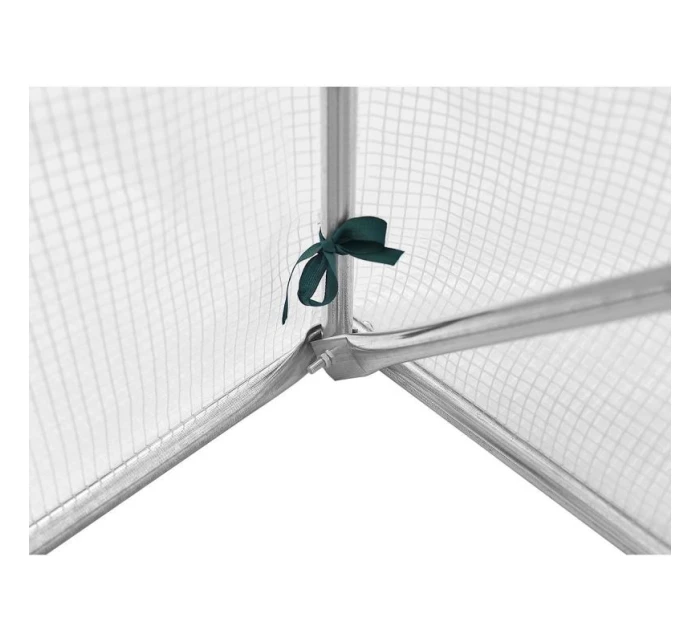 ZAHRADNÍ TUNEL 200x200x200 cm PE BÍLÁ OCELOVÁ KONSTRUKCE