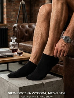 Pánské Kotníčkové Ponožky Ultra Tenké Černé