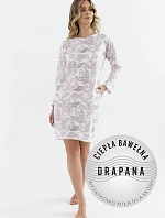 Dámská noční košile 429 Bílá vzor - Cana