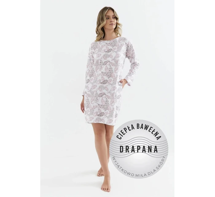 Dámská noční košile 429 Bílá vzor - Cana