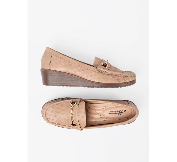 Pohodlné polobotky dámské hnědé na klínku Pohodlné polobotky dámské hnědé na klínku