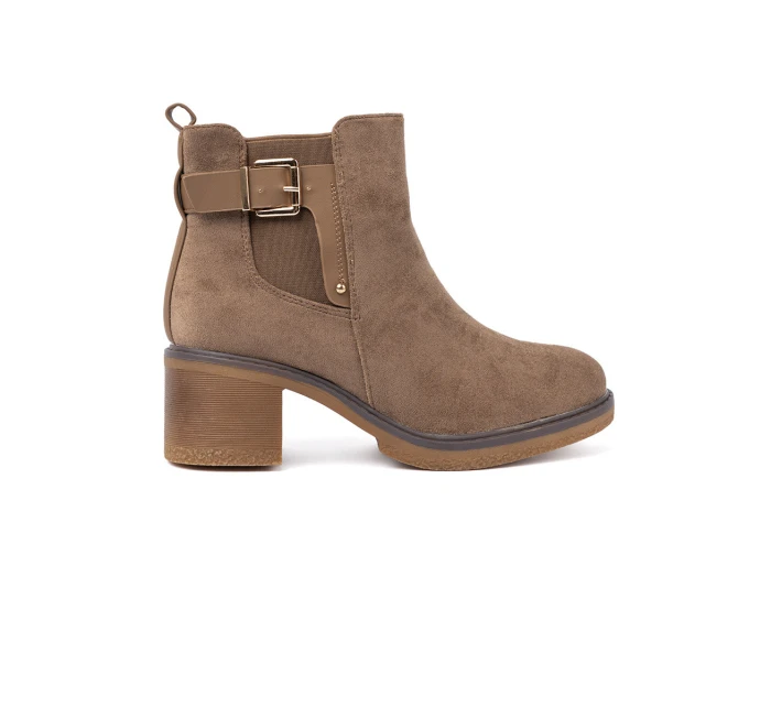 Designové hnědé kotníčkové boty dámské Obcas Designové hnědé kotníčkové boty dámské Obcas